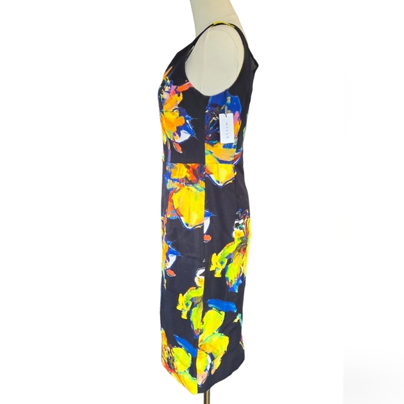 NWT Milly Pop Art Ella Floral Midi Dress - Size 4 - Picture 7 of 11
